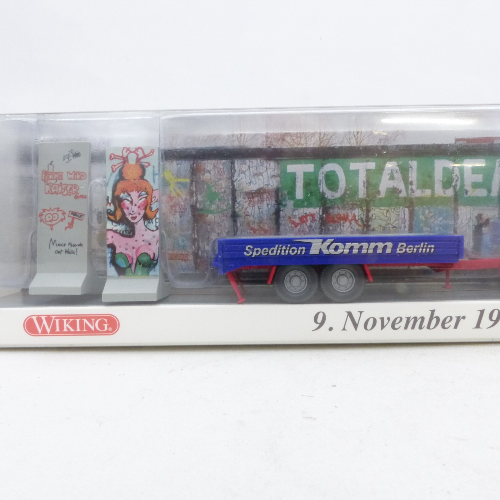 Wiking 1:87 PMS 82-27 MAN F 90 mit Kran/Tandemtrailer Komm in OVP EX8449 – Bild 4