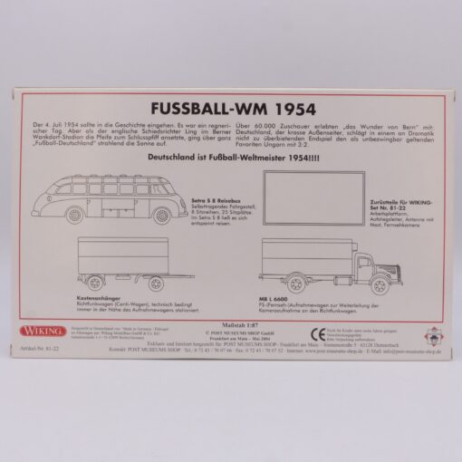 Wiking 1:87 Set PMS 81-22 Edition Historica No. 5 Fussball WM 1954 in OVP EX6732 – Bild 3