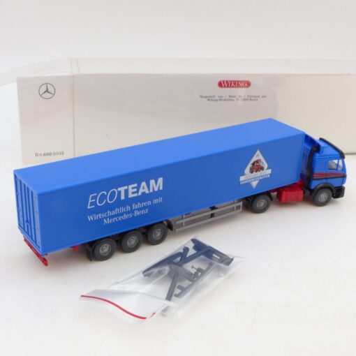 Wiking 1:87 Werbemodell: Mercedes Benz SK Sattelzug ECOTEAM, in OVP EB8465 – Bild 3