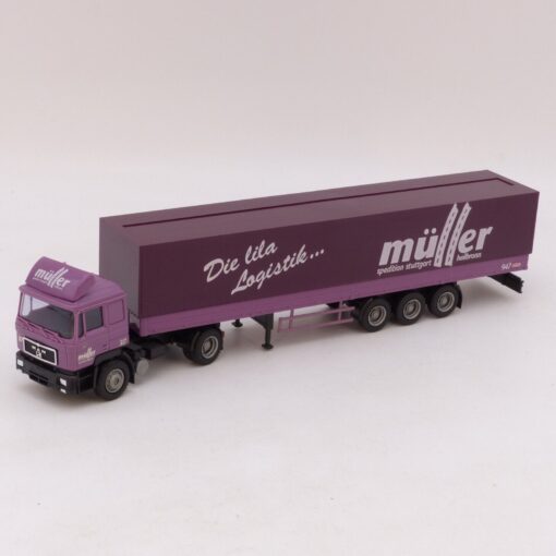 AMW / AWM 1:87 MAN F90 Sattelzug Müller Die lila Logistik, siehe Bilder o.EB9698