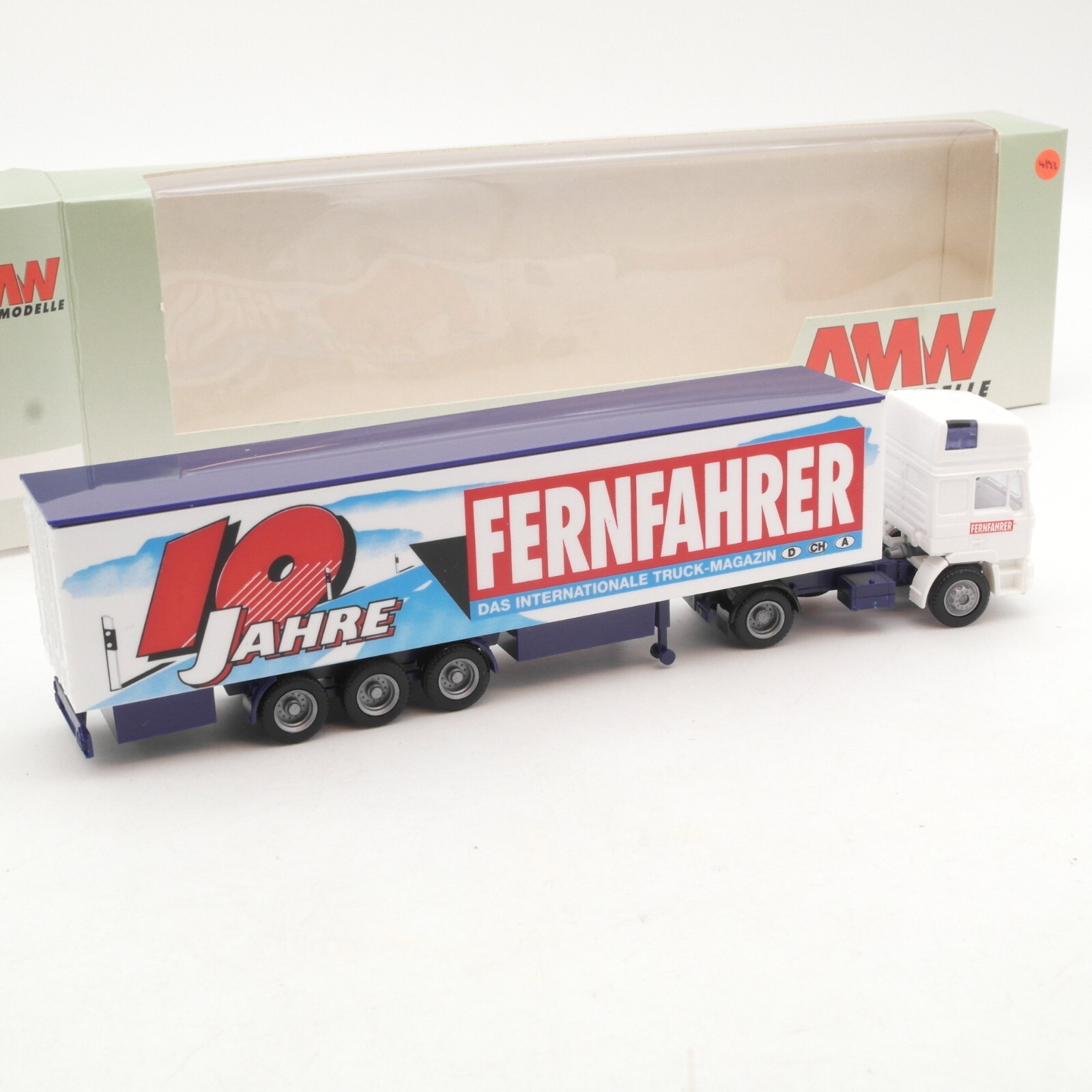AMW / AWM 1:87 Nr.: 5000-2 MAN F90 Sattelzug 10 Jahre Fernfahrer, in OVP RA7805 – Bild 3