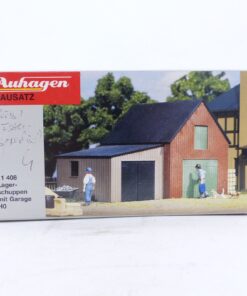 Auhagen H0 Bausatz 11408 Lagerschuppen angebastelt in OVP EX7653