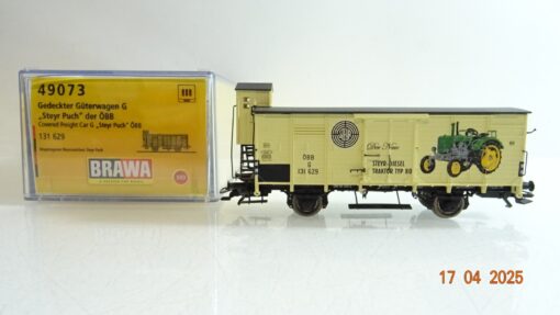 Brawa H0 49073 gedeckter Güterwagen Steyr Puch der ÖBB in OVP PR7178