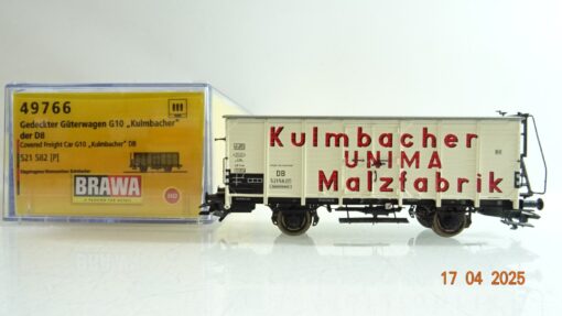 Brawa H0 49766 gedeckter Güterwagen Kulmbacher der DB in OVP PR7181