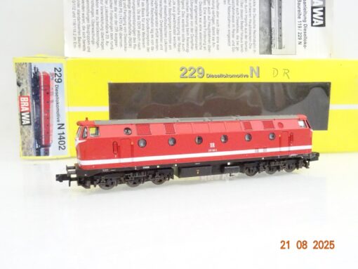 Brawa N 1402 Diesellok BR 229 100-3 der DR in OVP JL2513