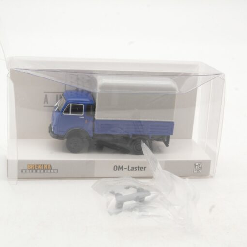 Brekina 1:87 34600 OM-Laster Lupetto Pritsche / Plane neuwertig in OVP QR9178