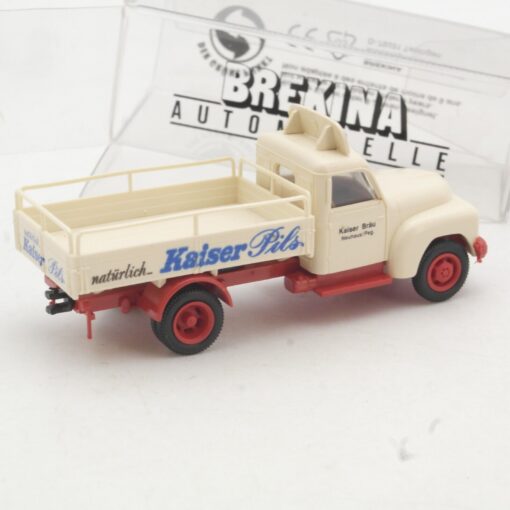 Brekina 1:87 3705 Hanomag L 28 Pritsche Kaiser Pils in OVP QR3109 – Bild 3