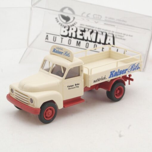 Brekina 1:87 3705 Hanomag L 28 Pritsche Kaiser Pils in OVP QR3109