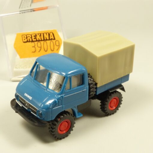Brekina 1:87 39009 MB Unimog U411 Pritsche/Plane in OVP EX7290