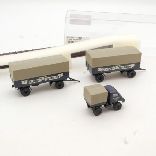 Brekina 1:87 39150 MB U 402 Hängerzug Dachser Spedition in OVP QR2416 – Bild 3