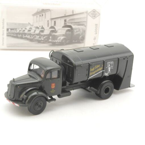 Brekina 1:87  40008 MB L 311 LKW Müllwagen Stadt Ludwigshafen in OVP RR3629