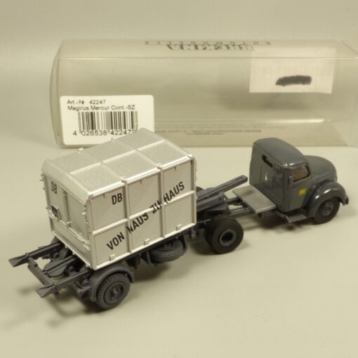 Brekina 1:87 42238 Magirus Mercur Container-Sattelzug DB in OVP EX7197 – Bild 3