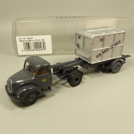 Brekina 1:87 42238 Magirus Mercur Container-Sattelzug DB in OVP EX7197