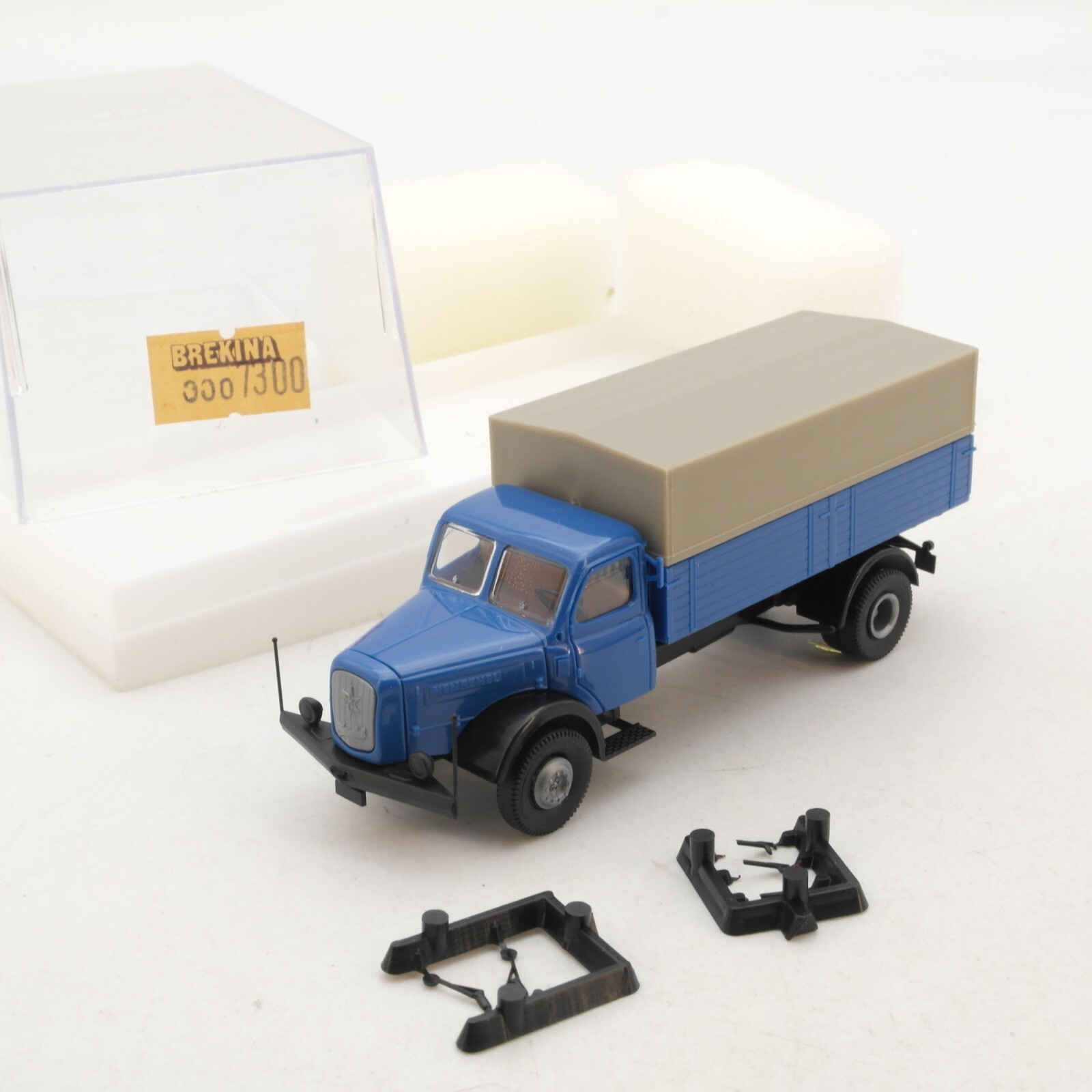 Brekina 1:87 7300 Henschel HS 140 Pritsche/Plane neutral in OVP RG5816