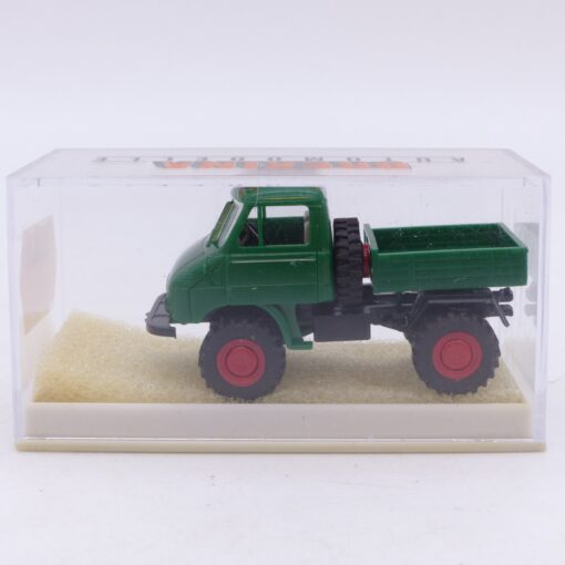 Brekina 1:87 Nr.: 39000 Unimog 411 Kurzpritsche grün, in OVP EB7206 – Bild 4