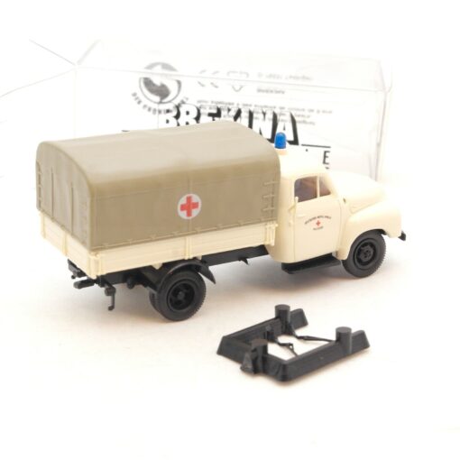 Brekina 1:87 Opel Blitz Pritsche Plane DRK Rotes Kreuz in OVP RG193 – Bild 3
