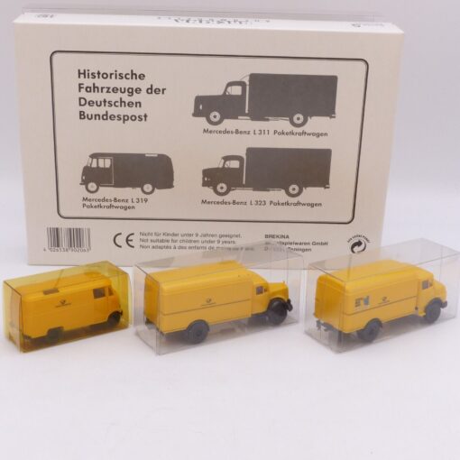 Brekina 1:87 Serie 5 - 3er Set Fahrzeuge der Deutschen Bundespost, in OVP EX1847 – Bild 3