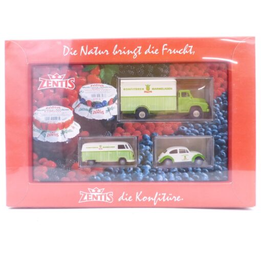 Brekina 1:87 Werbemodell Set Zentis Konfitüre 3-teilig in OVP EX6936 – Bild 4