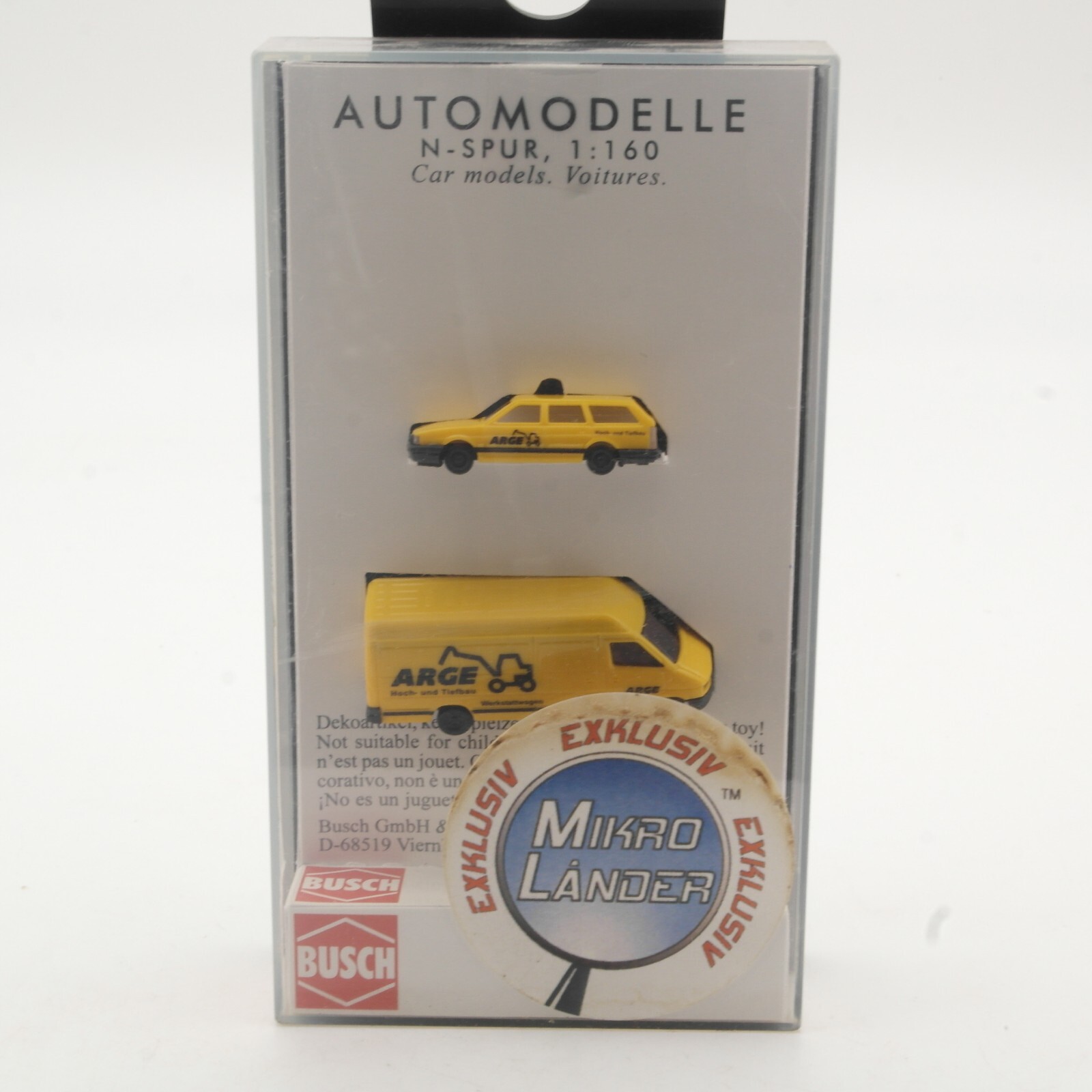 Busch 1:160 8317 Baustellenfahrzeuge Set 2-teilig in OVP QR7287