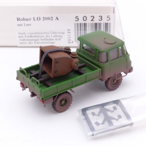 Busch 1:87 50235 Robur LO 2002 A Pritschen-LKW mit Lore in OVP EX7320 – Bild 3