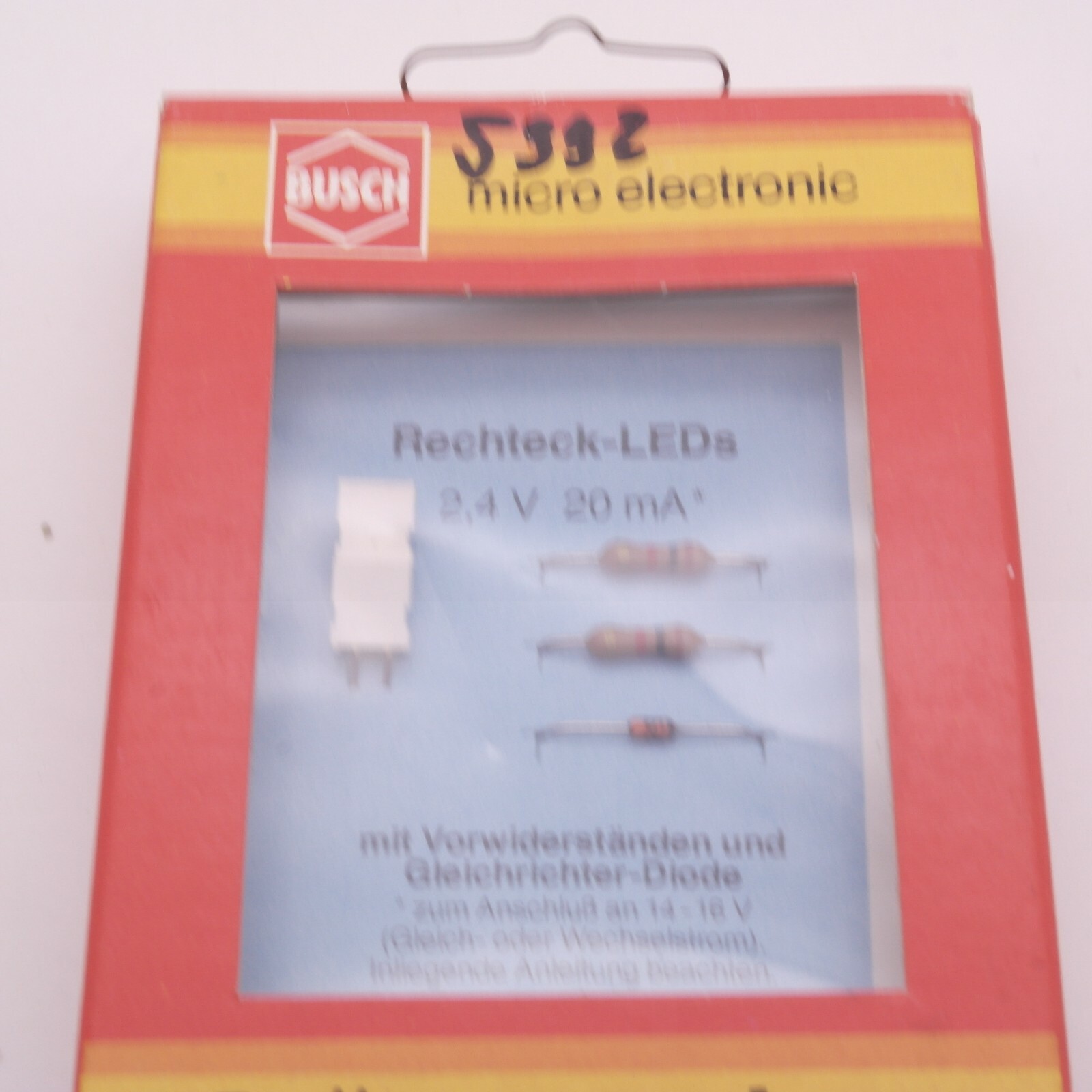 Busch H0 5992 Gelbe Rechteck-LEDs 2,4 V 20mA in OVP RT4617 – Bild 3