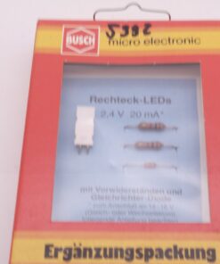 Busch H0 5992 Gelbe Rechteck-LEDs 2,4 V 20mA in OVP RT4617