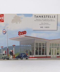 Busch H0 Bausatz 1005 Tankstelle Esso in OVP EX5380