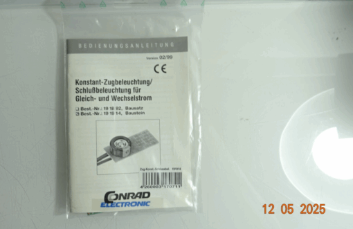 Conrad 191914 Konstant Zugbeleuchtung in OVP CK8119