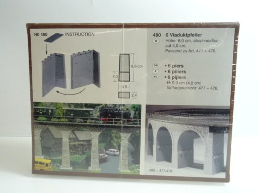 Faller H0 480 Bausatz Viaduktpfeiler neuwertig in OVP QR4094 – Bild 3
