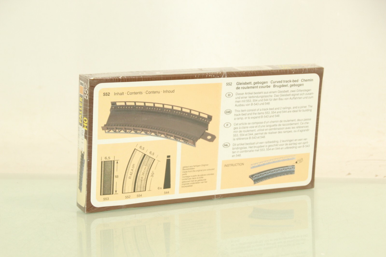 Faller H0 552 Gleisbett gebogen neuwertig in OVP LW3006 – Bild 4