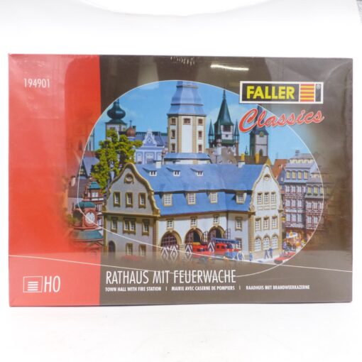 Faller H0 Bausatz 194901 Rathaus mit Feuerwache in ungeöffneter OVP EX7413