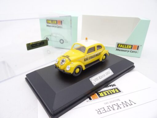 Faller Memory Cars 1:43 4352 VW Käfer Baujahr 1962 ADAC in OVP RR1442