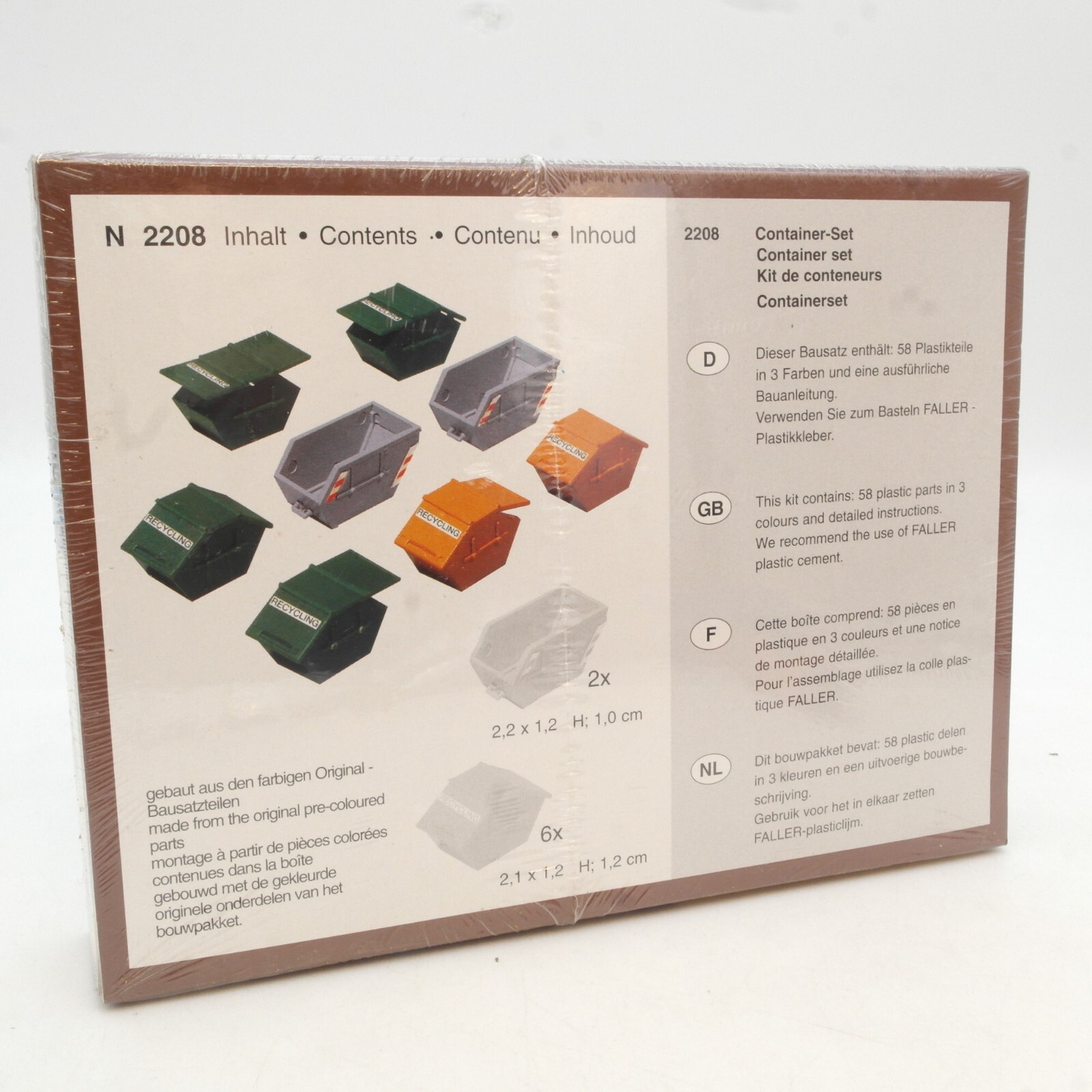 Faller N 2208 Container Set neuwertig in OVP RG2078 – Bild 3
