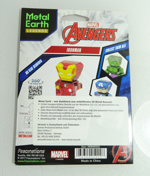 Fascinations Metall Earth Legends Bausatz 3 D Figur Ironman in OVP AR8178 – Bild 3
