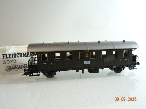Fleischmann H0 5072 K Personenwagen Donnerbüchse 3.Kl der DRG in OVP RR3455