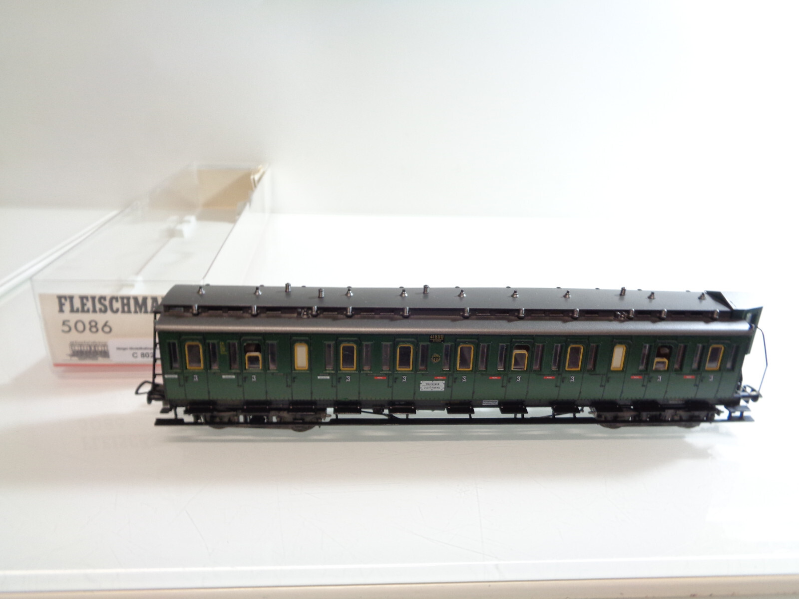 Fleischmann H0 5086 AC Abteilwagen 3.Klasse mit Bremserhaus der DRG in OVP C802