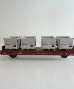Fleischmann H0 5228 K Behältertragwagen Rmms mit 4x Eokrt der DB BH717 o.