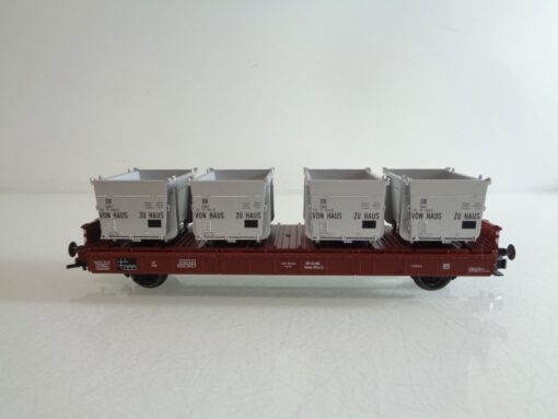 Fleischmann H0 5228 K Behältertragwagen Rmms mit 4x Eokrt der DB BH717 o. – Bild 3