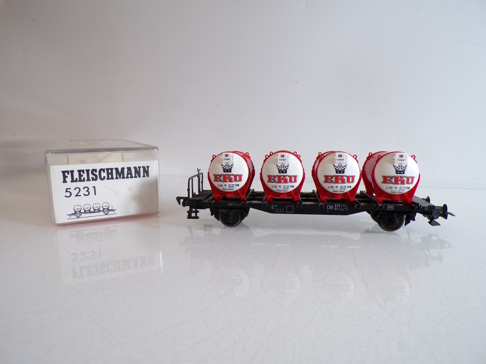 Fleischmann H0 5231 Behältertragwagen EKU der DB in OVP BH1662
