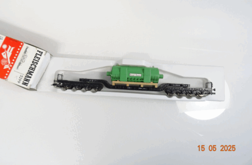 Fleischmann H0 5299 Tiefladewagen mit Ladung der DB in OVP PR7655
