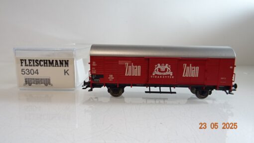 Fleischmann H0 5304 K gedeckter Güterwagen Zuban Cigaretten der DB in OVP PR8005