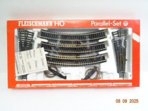 Fleischmann H0 6092 Modellgleis Parallel-Set mit Elektro-Weichen in OVP JL2875