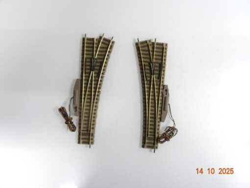 Fleischmann H0 6140 6171W Weichenpaar mit Antrieb siehe Foto PK1472 o.