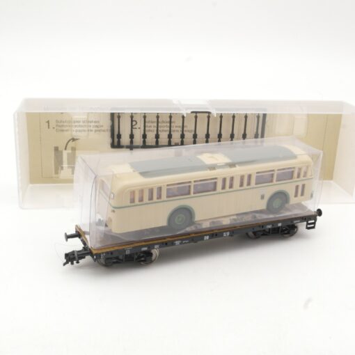 Fleischmann H0 85 5286 K Rungenwagen mit O-Bus Stadtwerke Solingen in OVP RR1195 – Bild 3