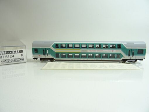 Fleischmann H0 97 5124 K Doppelstockwagen 1./2.Klasse der DB in OVP PR1693 – Bild 3
