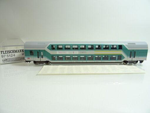 Fleischmann H0 97 5124 K Doppelstockwagen 1./2.Klasse der DB in OVP PR1693