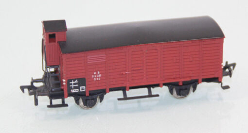 Fleischmann H0 Gedeckter Güterwagen mit Bremserhaus DB 114 339 (JS3812)