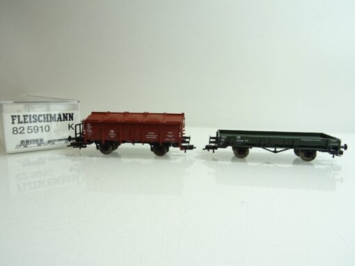 Fleischmann H0 K 825910 Klappdeckel und Flachwagen Set der DB in OVP PR1262 – Bild 3