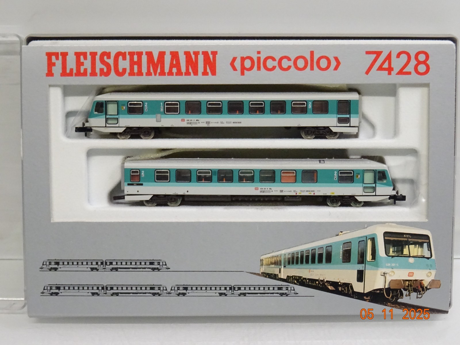 Fleischmann N 7428 Dieseltriebwagen 2tlg. BR 628 der DB in OVP JL4108