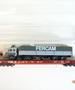 Fleischmann N 8274 Tiefladewagen mit LKW Fercam der DB neuwertig in OVP PR2761